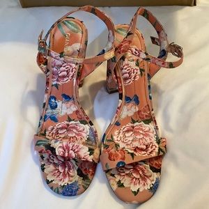 Gianni Bini Floral Block Heels